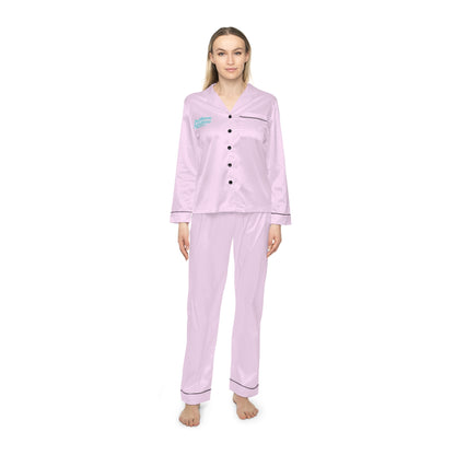 Women's Pink Satin Pajama Set – Luxe Soft Sleepwear