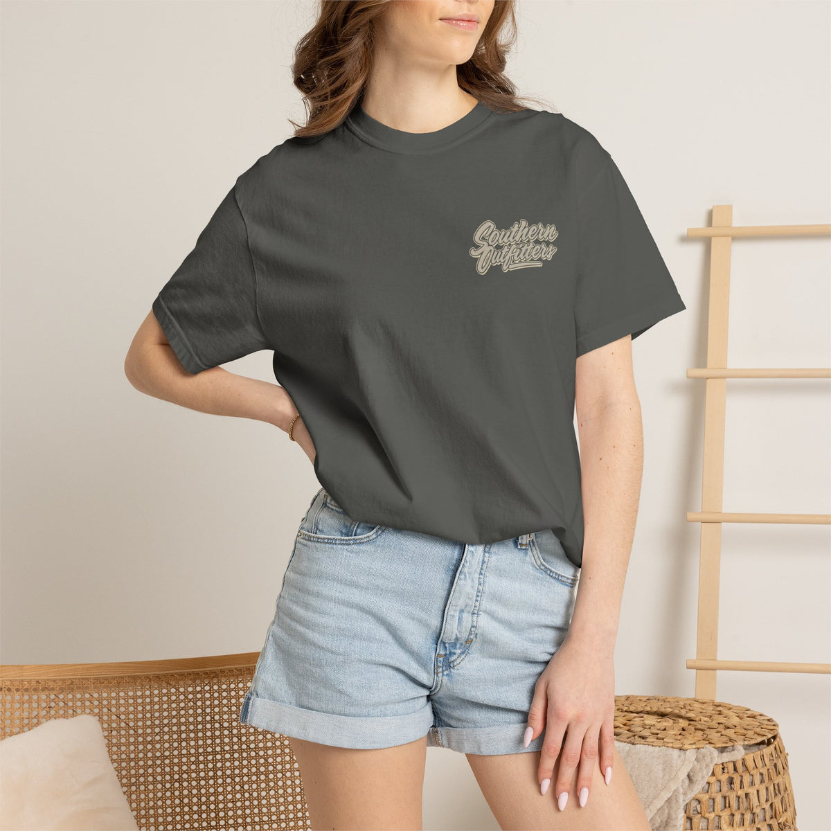 Deer Smoke Graphic T-Shirt — Southern Outfitters Chest Logo