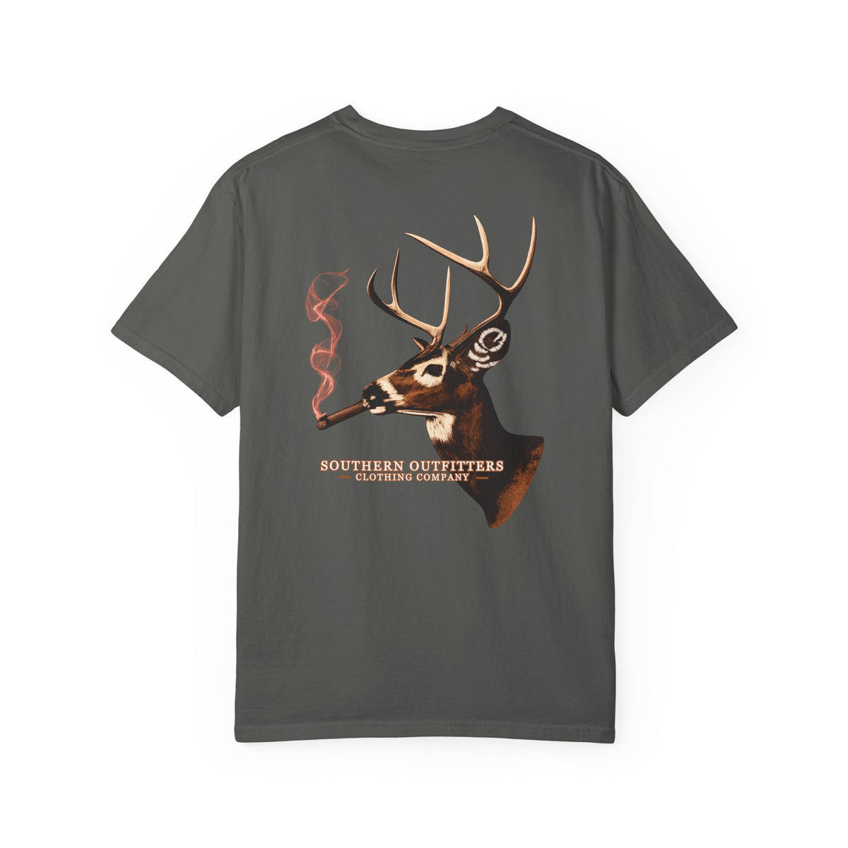 Deer Smoke Graphic T-Shirt — Southern Outfitters Chest Logo