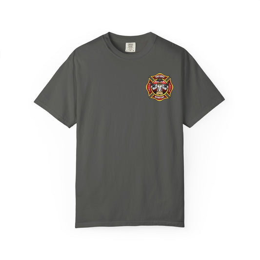 Fire Rescue T-Shirt — Arcadia RC-H American Flag Maltese Cross Tee