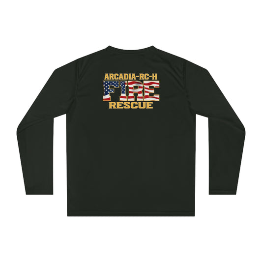 Fire Rescue Performance Long Sleeve Shirt — Arcadia RC-H American Flag Maltese Cross