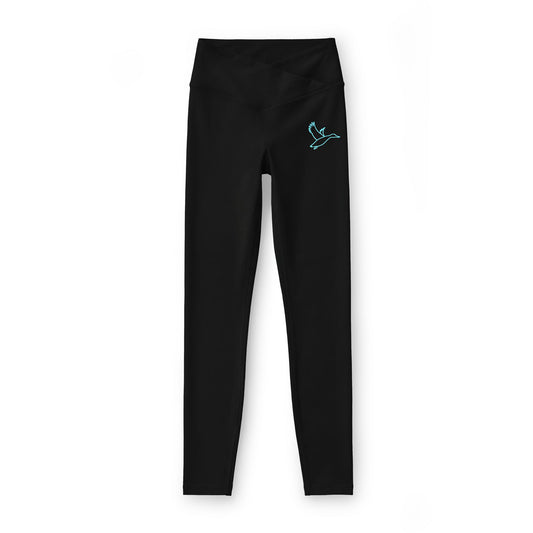 Women’s Luxe Leggings — Minimal Teal Dove Yoga Leggings